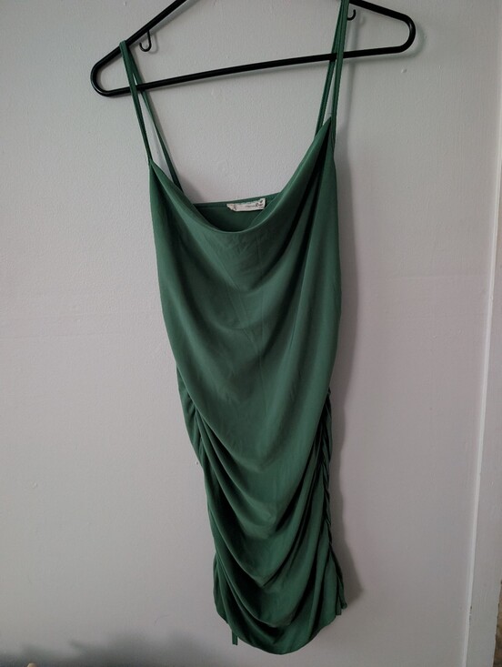 Forever Rose Dresses & Skirts - Forever Rose Stretchy Ruched Side Green Mini Dress Size Large